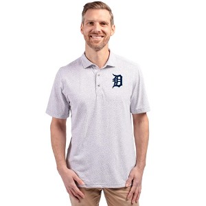 Detroit Tigers Cutter & Buck Virtue Eco Pique Botanical Print Recycled Mens Polo - 1 of 1