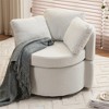 XINGHANZHENXUAN Storage Chair with Back Cushion, 3 Pillows, 360° Rotating Accent Chair for Living Room, Bedroom - 2 of 4