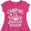Girls' - Instant Message - Camping Is My Favorite Season Fit & Flair Cap Sleeve Graphic Dress - 2 of 4