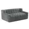 Velvet 2-Seater Modular Loveseat,64.6" Tufted Full Compression Sofa with High-Density Foam,Modern Couch for Living Room,No Assembly-Baofuwish - 3 of 4