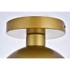Elegant Lighting Eclipse 1 Light Chrome Flush Mount With Clear Glass - 4 of 4