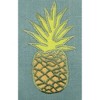 Beachcombers 12" x 18" Pineapple Trio Embroidered Teal Accent Throw Pillow - 2 of 2
