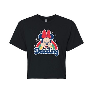 Women's - Disney - Dazzling Minnie Cropped Graphic T-Shirt - 1 of 4