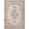 Washable Floral Print Area Rug,Traditional Vintage Boho Indoor Carpet,Non-Shedding Low Pile Floor Mat with Non-Slip Rubber Backing - 4 of 4