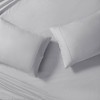 Badgley Mischka King 310 Thread Count Cotton Sateen Pillowcase Pair Gray - 4 of 4
