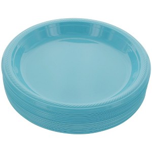Disposable Plastic Plates, 10.4 Inches Plastic Dinner Plates, Strong and Sturdy Plates for Party, Holiday, Picnic, or Travel Party Plates, Pack of 50 - 1 of 4