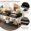 Okak 45.5IN Modern Entryway Table with 2 Drawers, Console Table with Striking Geometric Design, Hallway Table for Living Room, Foyer - 4 of 4