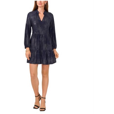 MSK Womens Babydoll Tiered Dress