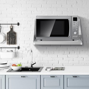 Stainless Steel Equilateral Triangle Wall-Mounted Rack,24 in Metal Shelving with Backsplash and Brackets for Kitchen, Restaurant, Laundry Room&Home - 1 of 4