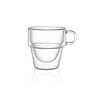 Joyjolt Pila Double Walled Espresso Glasses - Set Of 2 Stackable Espresso  Glass Cups - 3 Oz : Target