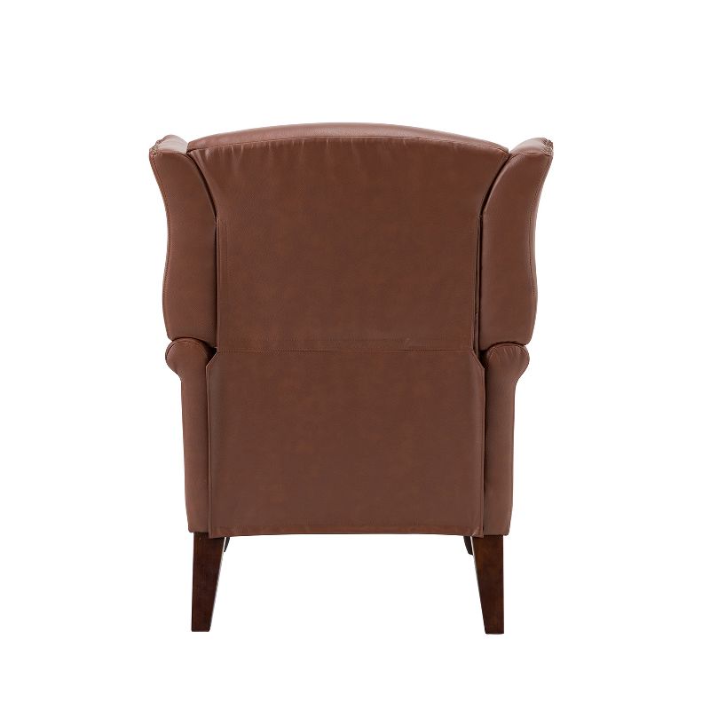 Helmuth Wooden Upholstery Genuine  Leather Armchair for livingroom | KARAT HOME, 5 of 11