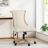 Swivel Office Chair,PU Upholstered Chair with Rolling Casters and Adjustable Height,Modern Office Chair for Home or Workspace-Cuddlewood - 2 of 4