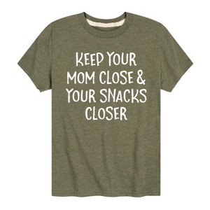Boys' - Instant Message - Mom Close Snacks Closer Short Sleeve Graphic T-Shirt - 1 of 4