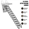 Topteng 12 Steps Black Loft Wall Folding Pulldown Attic Ceiling Ladder - 2 of 4