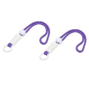 Unique Bargains Adjustable Hanging Braided Strap with Spring Ring Paracord Lanyard Keychains 2 Pcs - 1 of 4