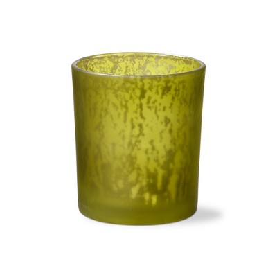 tag Illuminate Mercury Glass Tealight Votive Candle Holder Light Green Tabletop Mantel Wedding Decorations, 4.0 inch