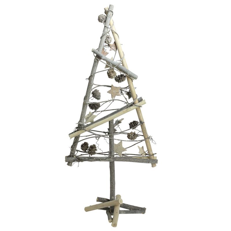 Northlight 23" Natural Twig Tree with Pine Cones and Stars Christmas Decoration, 2 of 3