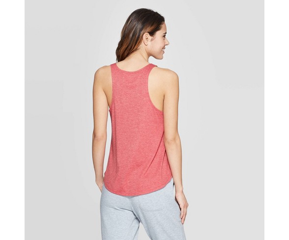 Weekend Soul Women's 4th of July Peace Sign Sleep Tank Top - Red XS