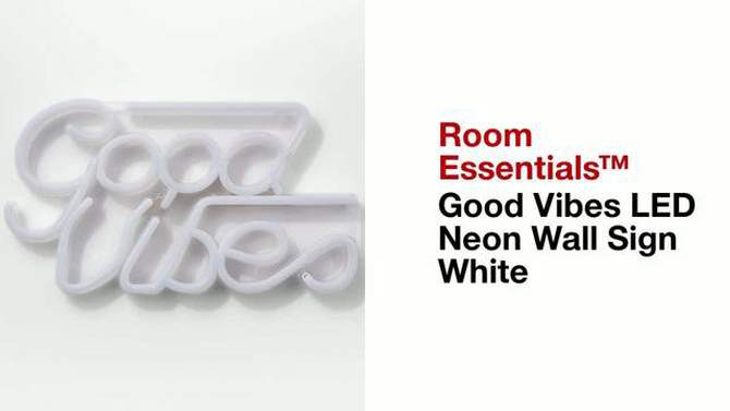 Neon Wall Sign White - Room Essentials™, 6 of 12, play video