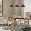 GDFStudio Alachua Farmhouse Fabric Upholstered Wood Expandable 5 Piece Dining Set - 2 of 4