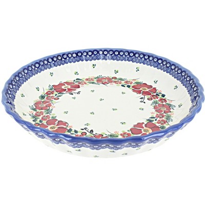Blue Rose Polish Pottery Z02 Galia Pie Plate