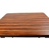 Nautical Table With Inlay Wood Stripes – Small 40 Inch Wooden Dining Table By Old Modern Handicrafts - 4 of 4