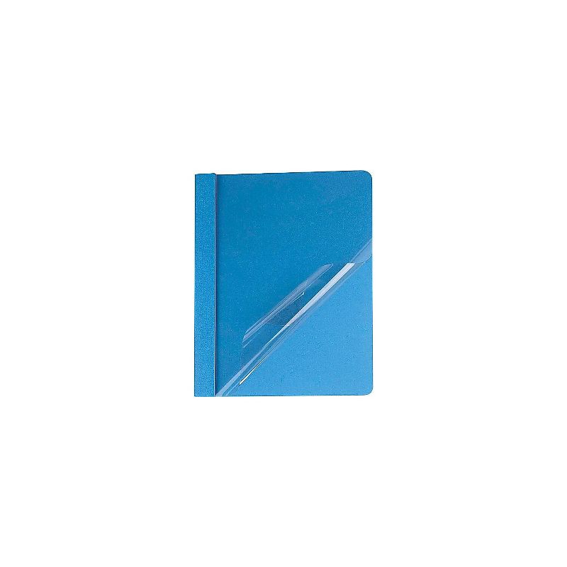 Oxford Clear Front Report Cover 3 Fasteners Letter 1/2" Capacity Blue 25/Box 55801, 2 of 7