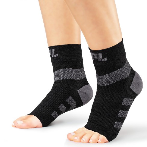 Plantar Fasciitis Socks - Foot Compression Sleeves - Black