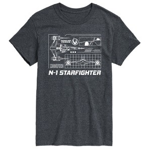 Men's - Star Wars - The Mandalorian N1 Starfighter Short Sleeve Graphic T-Shirt - 1 of 4
