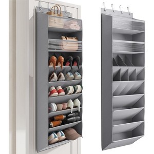 Narrow Profile Over-Door Organizer - Large Pockets Maximize Capacity in Minimal Space for Boots & Everyday Shoes - 1 of 4