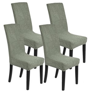 Unique Bargains Waterproof Jacquard Elastic Band Durable Dining Chair Slipcovers - 1 of 4