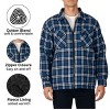 Alpine Swiss Mens Felix Fleece Lined Flannel Jacket Heavyweight Yet Soft Zip-Up Plaid Shirt Shacket Warm Winter Outerwear - 2 of 4