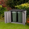 Toomax Stora Way Extra Large 220 Gallon Outdoor Horizontal Storage Shed Cabinet for Trash Can, Garden Tools, and Yard Equipment, Taupe Gray and Brown - 4 of 4