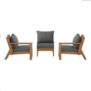 WestinTrends Avalon Outdoor Patio HDPE Sectional Sofa with Patio Cushions - 1 of 4