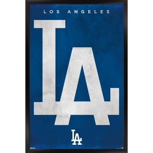 Trends International MLB Los Angeles Dodgers - Logo 25 Framed Wall Poster Prints - 1 of 4