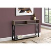 Monarch Specialties Accent Table Console Entryway Narrow Sofa Living Room Bedroom Brown Laminate Black Metal Contemporary Modern - 2 of 4