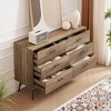 RISOKEYS Drawer Dressers Bedroom Furniture Large Storage Tower Unit, Dresser for Bedroom,Spacious and Stylish Closet,Hallway,Rustic Walnut - 2 of 4