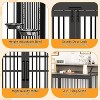 48-inch wide large dog crate furniture, 360° adjustable elevated feeder, removable pet fence, sturdy metal construction, easy to assemble - 2 of 4