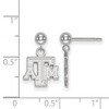 Black Bow Jewelry 14k White Gold Texas A&M Aggies NCAA Dangle Earrings - 2 of 3