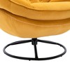 Velvet Accent Chair with Ottoman, Swivel TV Chair for Living Room, Bedroom, or Game Room, Metal Frame, 250 lb Capacity - 3 of 4