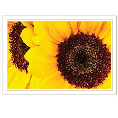 HomeRoots Sunflower Portrait White Framed Print Wall Art