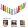 Unique Bargains Wood Decorative Miniature DIY Crafts Garden Fence 0.12 Inch Multicolored 2 Pcs - 3 of 4