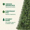 INFURNIC Artificial Trees 6FT Hinged Unlit Christmas Tree with 582 Tips and Lightweight Stand for Holiday Decor, Green, 42"*42"*72" - 2 of 4