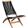 63364 Lisa Modern Lounge Chair – Natural Wood Finish, Mid-Century Modern Wooden Chair for Living Room, Patio, Lawn, Poolside, Indoor & Outdoor - 4 of 4