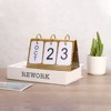 Unique Bargains Vintage Wood Desk Flip Calendar 1 Pc - 4 of 4
