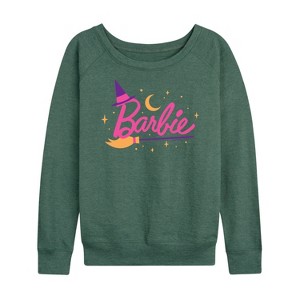Women's - Barbie - Barbie Halloween Art Lightweight French Terry Wide Neck Long Sleeve Shirt - 1 of 4
