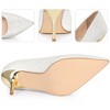 BLISSFUL STEP Women's Pointed toe Stiletto Heel Sparkly Heels Pumps - 3 of 4