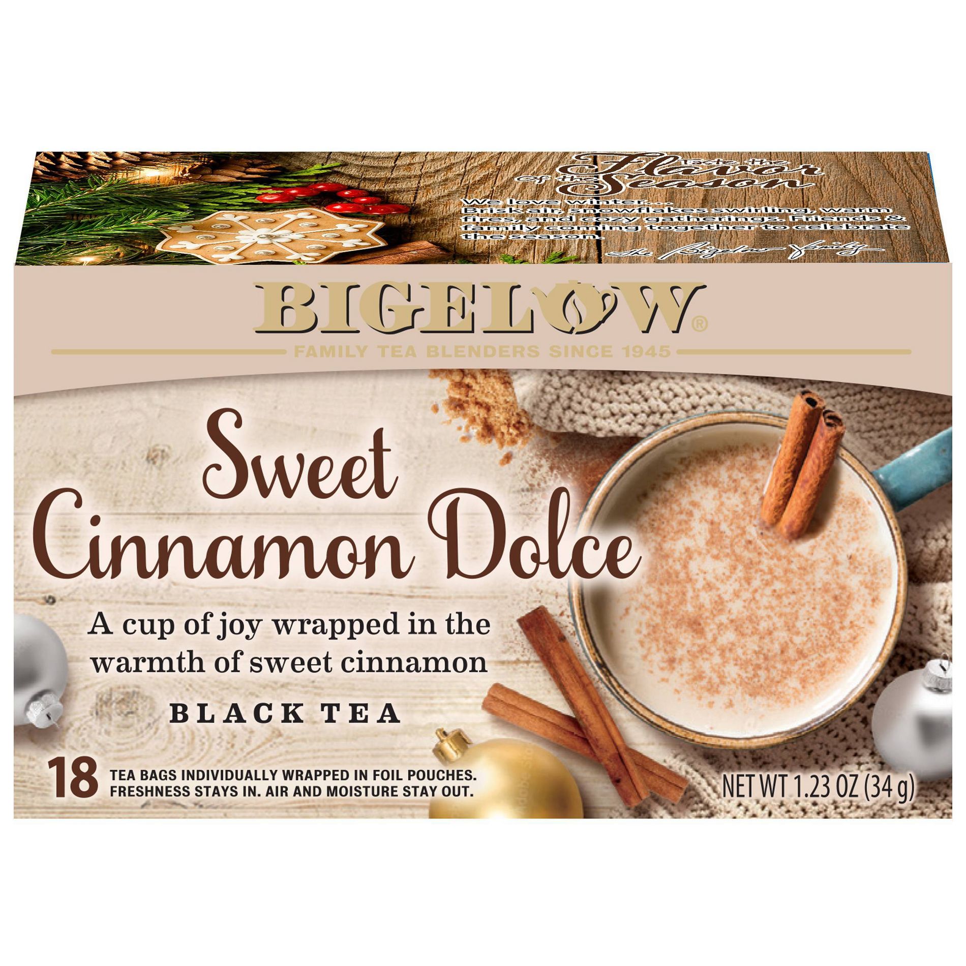 Bigelow Sweet Cinnamon Dolce Black Tea Bags - 18ct