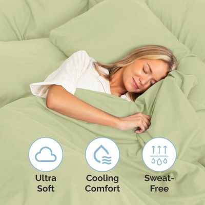 Light Sage Green Full Microfiber Deep Pocket Sheet Set