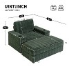 42"W Chaise Lounge, Oversized Accent Chair Sofa Bed, Upholstered Sleeper Lounge Chair with Storage Ottoman -ModernLuxe - 3 of 4